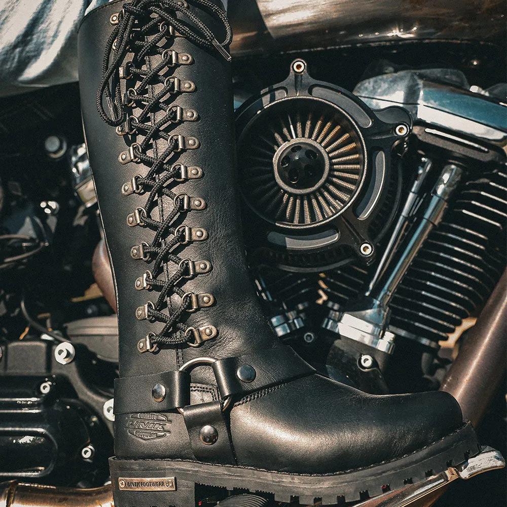 These motorcycle leather boots are crafted for the discerning rider who demands both style and functionality. Built to withstand the rigors of the open road while providing unparalleled comfort, they are a testament to quality craftsmanship and modern design.