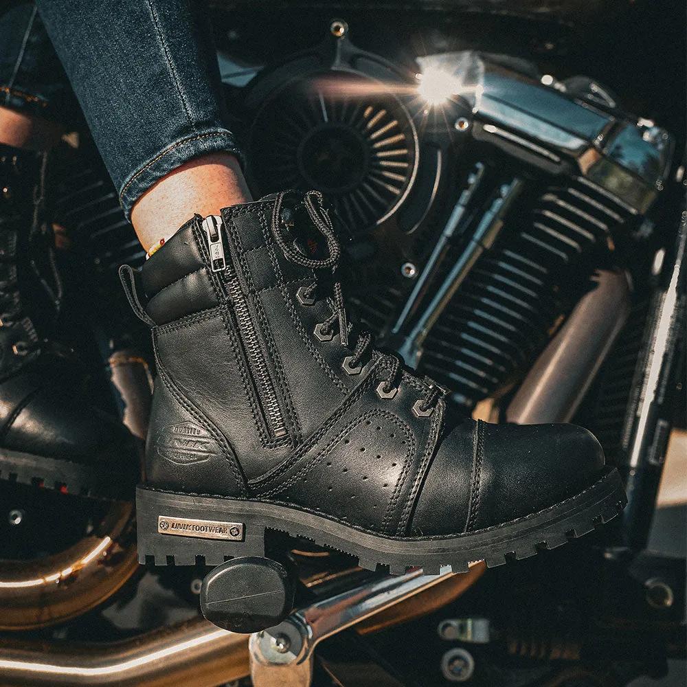 These motorcycle leather boots are crafted for the discerning rider who demands both style and functionality. Built to withstand the rigors of the open road while providing unparalleled comfort, they are a testament to quality craftsmanship and modern design.