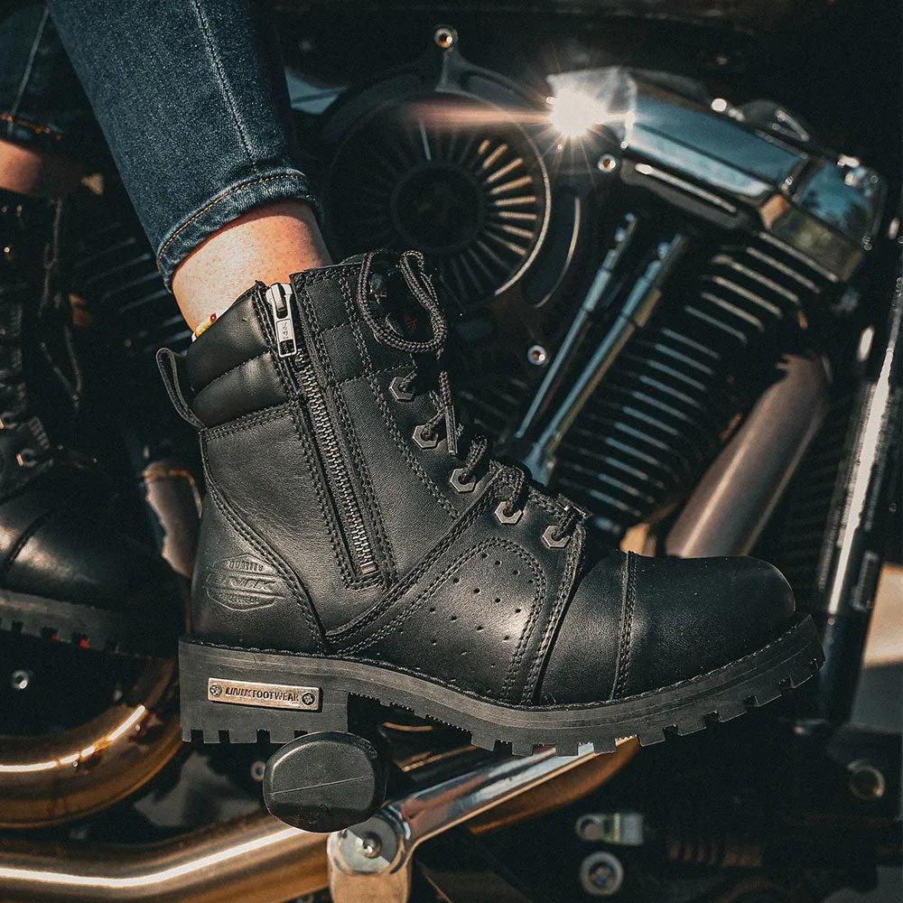These motorcycle leather boots are crafted for the discerning rider who demands both style and functionality. Built to withstand the rigors of the open road while providing unparalleled comfort, they are a testament to quality craftsmanship and modern design.