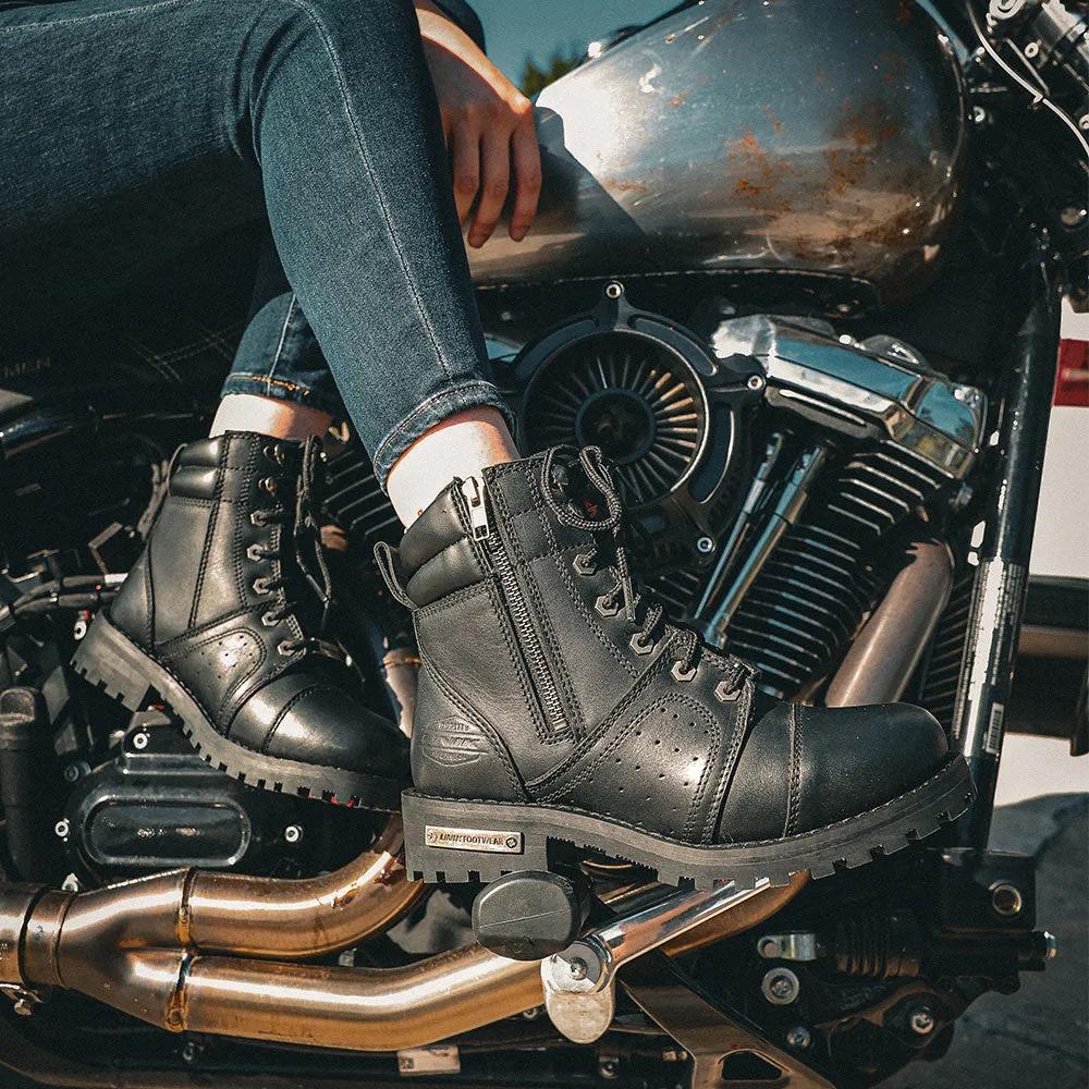 These motorcycle leather boots are crafted for the discerning rider who demands both style and functionality. Built to withstand the rigors of the open road while providing unparalleled comfort, they are a testament to quality craftsmanship and modern design.