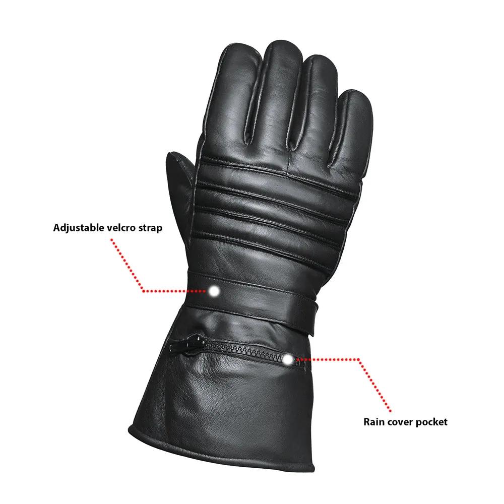 Crafted from premium cowhide leather, they feature a full gauntlet design for extended coverage.
