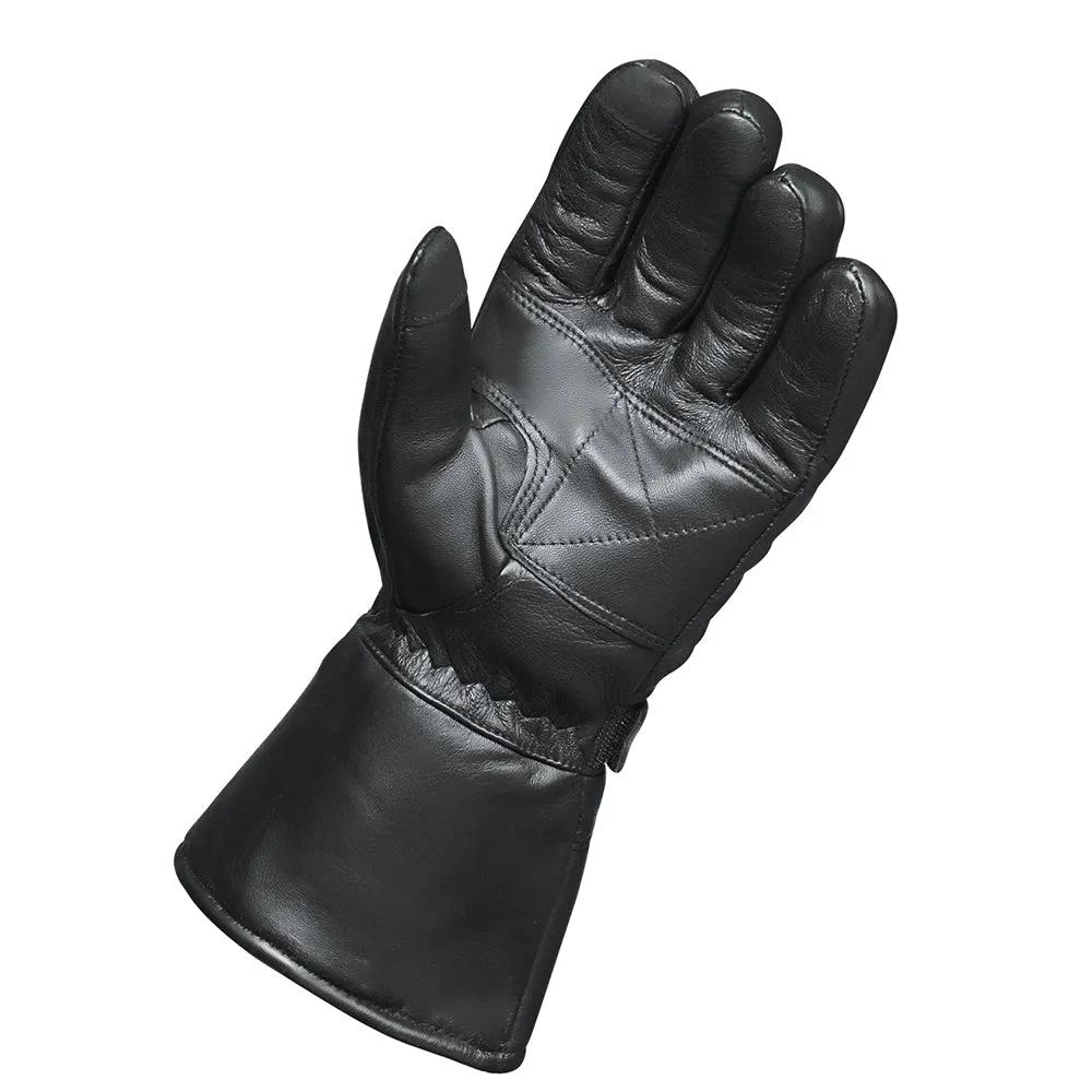 Crafted from premium cowhide leather, they feature a full gauntlet design for extended coverage.