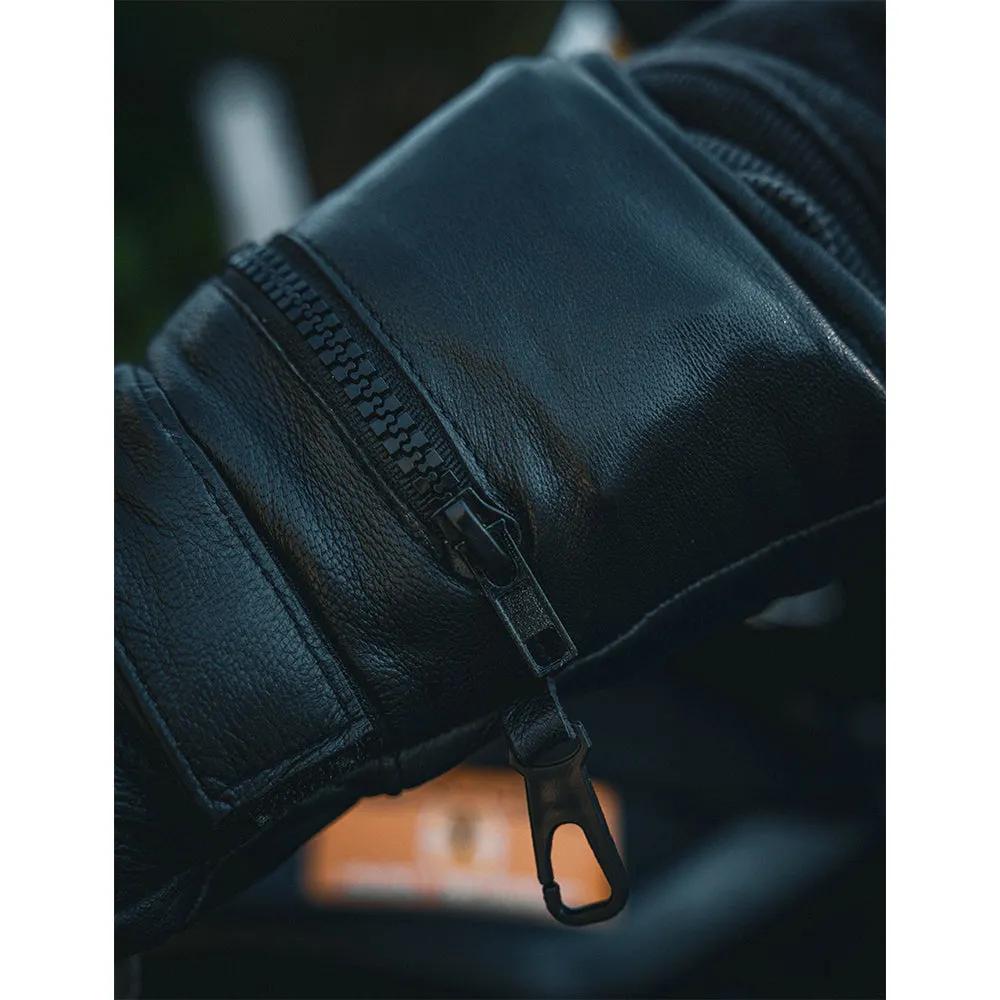 Crafted from premium cowhide leather, they feature a full gauntlet design for extended coverage.