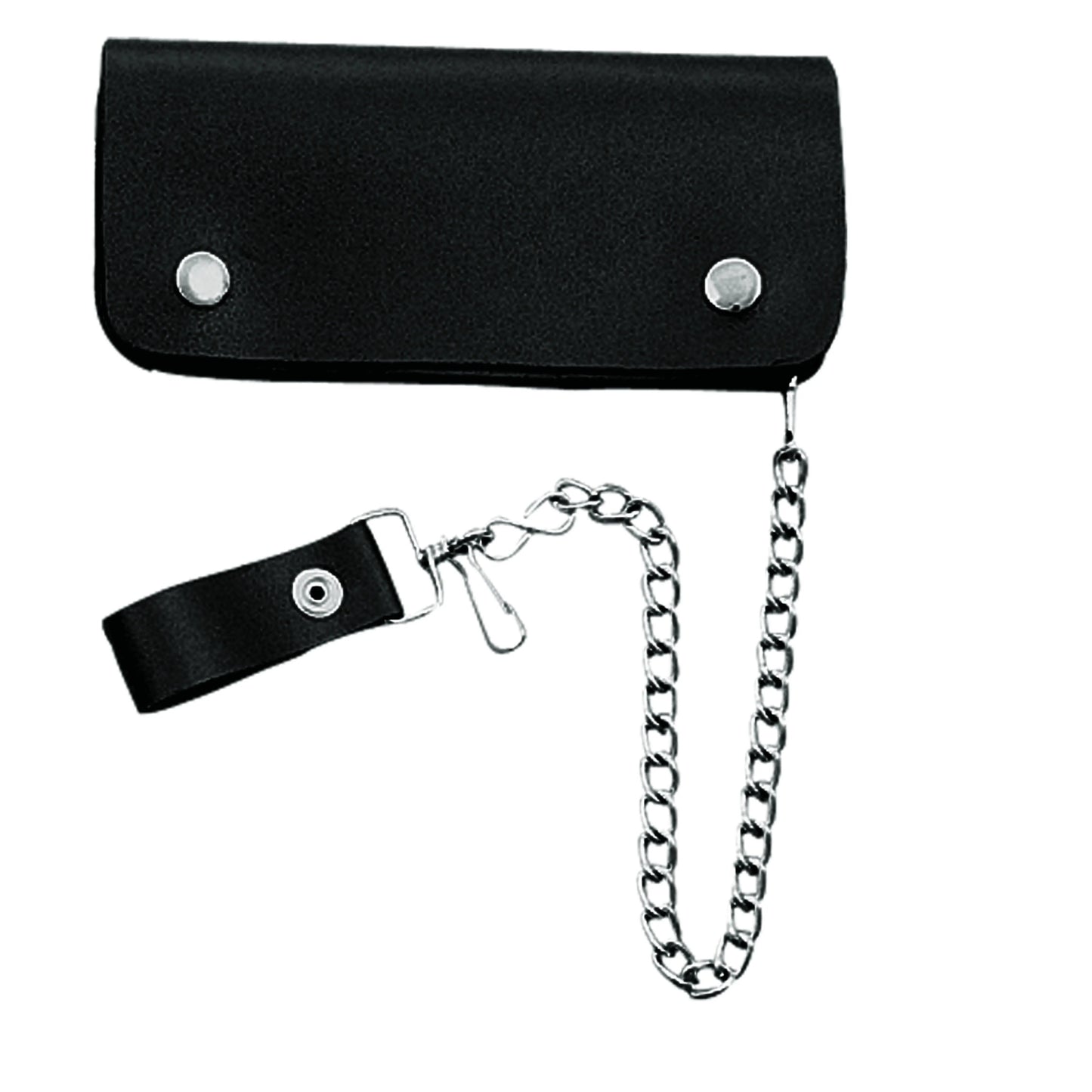 Crafted from premium leather, these wallets feature a chain attachment that adds a bold statement while securing your essentials.