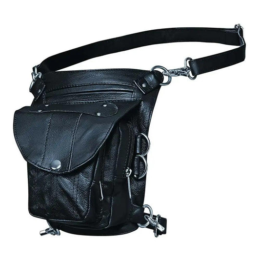 Enhance your motorcycle gear with the Ladies Leather Thigh Bags from Unik, meticulously crafted from high-quality cowhide leather.