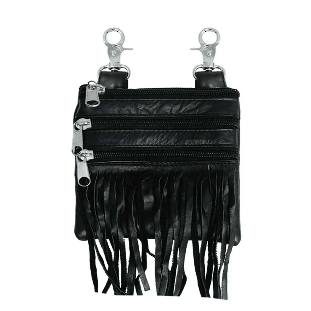 Elevate your riding gear with the Ladies Leather Clip-On Bag from Unik, meticulously crafted from luxurious cowhide leathe