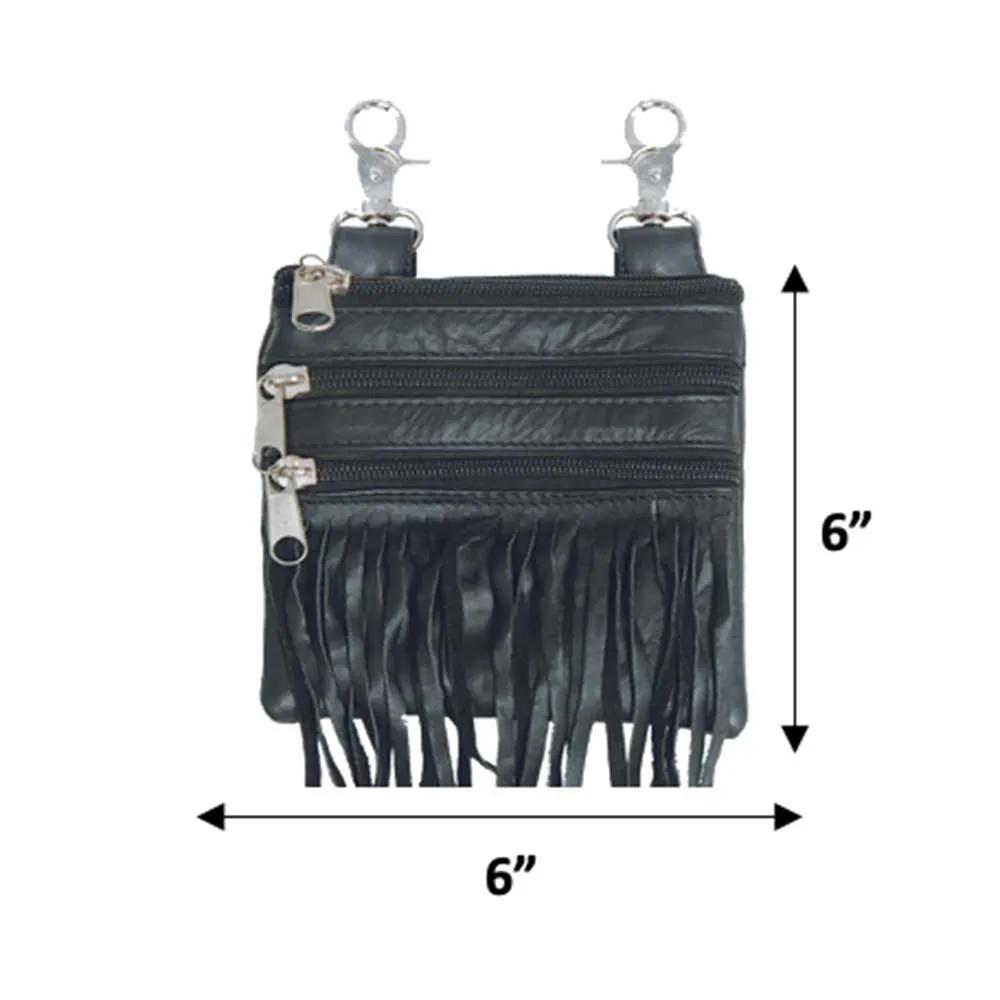 Elevate your riding gear with the Ladies Leather Clip-On Bag from Unik, meticulously crafted from luxurious cowhide leathe