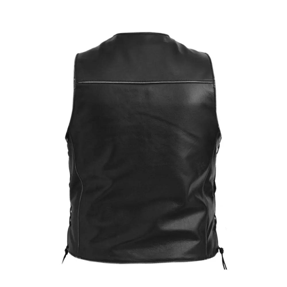 Featuring a robust construction with cowhide leather, it boasts 4 exterior pockets and 2 concealed carry pockets inside.