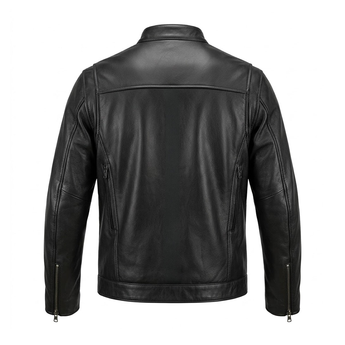 Rampage Men's Naked Cowhide Leather Motorcycle Jacket