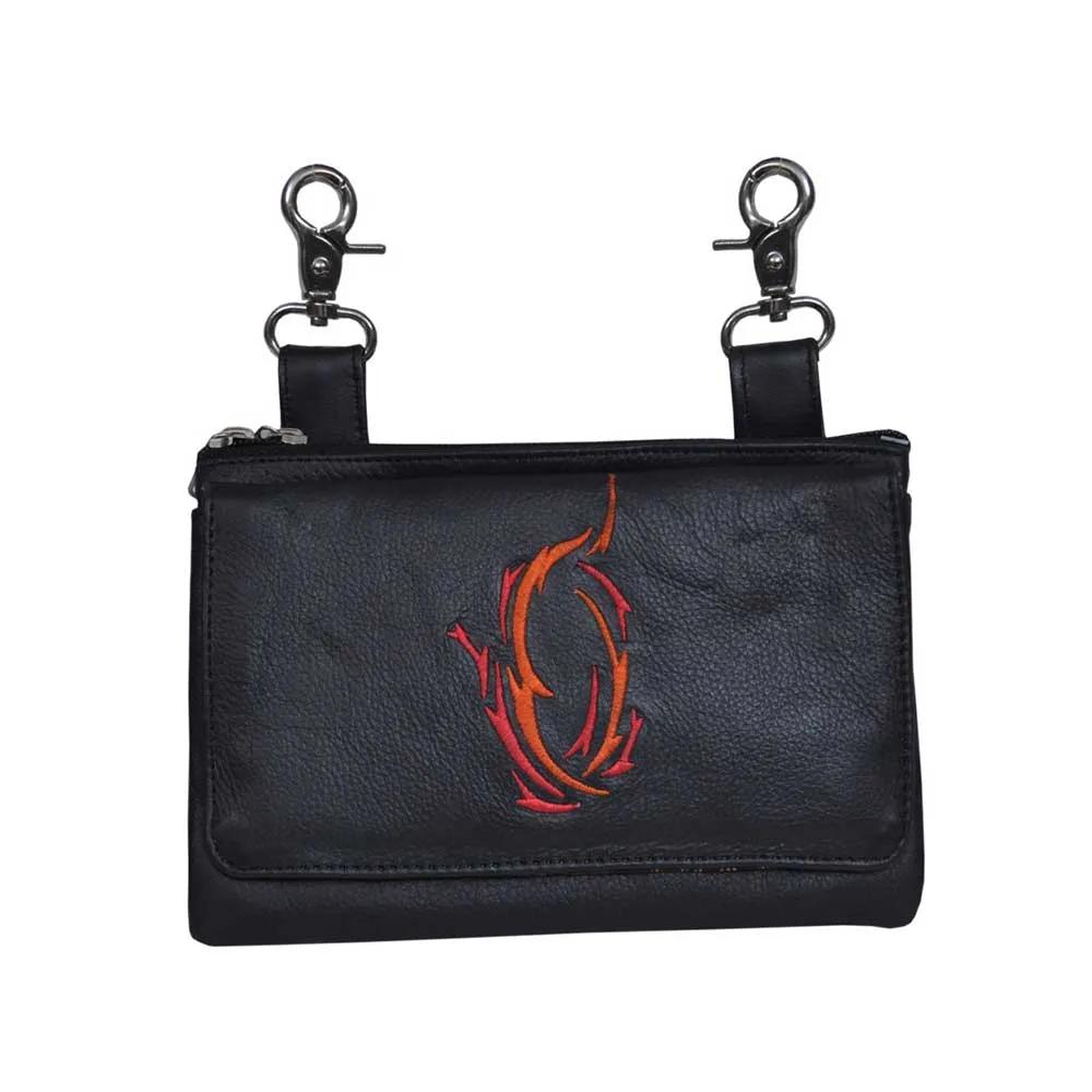Elevate your riding gear with the Ladies Leather Clip-On Bag from Unik, meticulously crafted from luxurious cowhide leather
