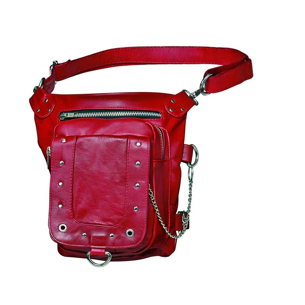 Enhance your motorcycle gear with the Ladies Leather Thigh Bags from Unik, meticulously crafted from high-quality cowhide leather.