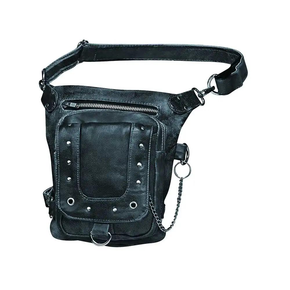 Enhance your motorcycle gear with the Ladies Leather Thigh Bags from Unik, meticulously crafted from high-quality cowhide leather.