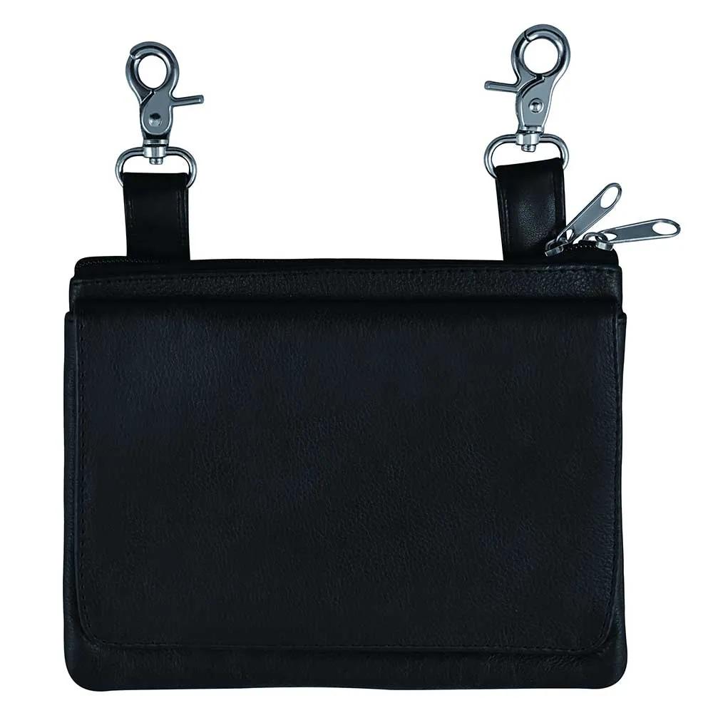 Elevate your riding gear with the Ladies Leather Clip-On Bag from Unik, meticulously crafted from luxurious cowhide leather.