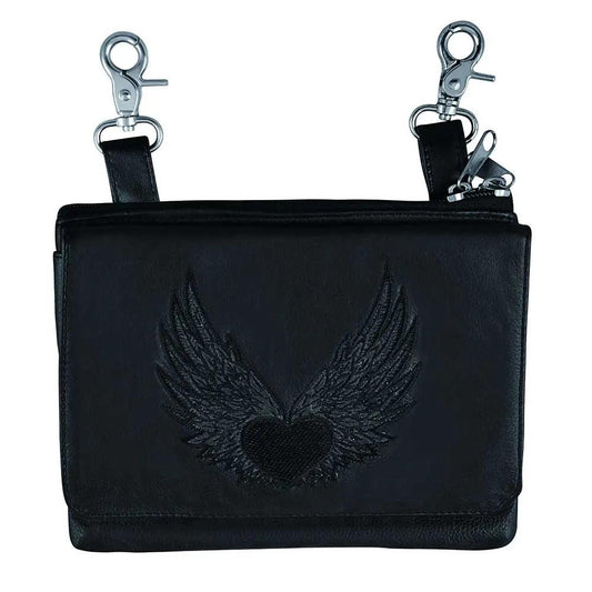 Elevate your riding gear with the Ladies Leather Clip-On Bag from Unik, meticulously crafted from luxurious cowhide leather.