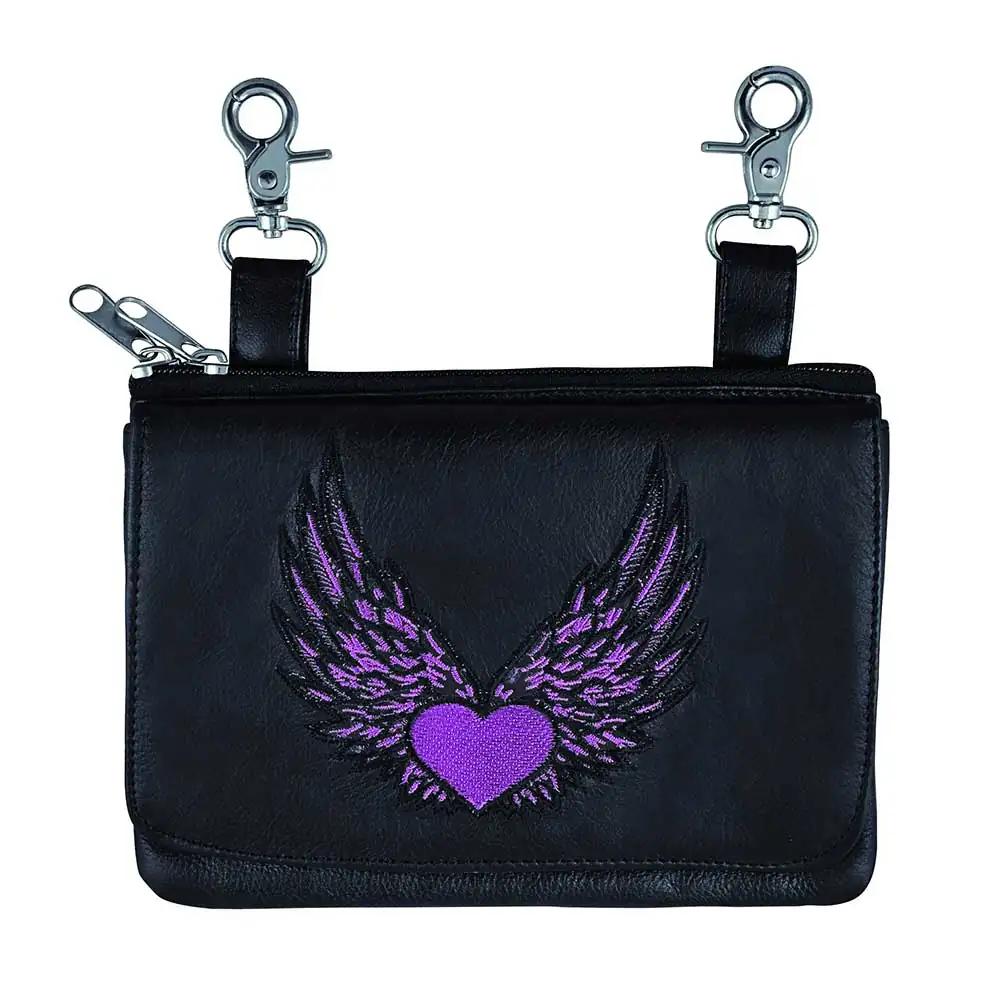 Elevate your riding gear with the Ladies Leather Clip-On Bag from Unik, meticulously crafted from luxurious cowhide leather.