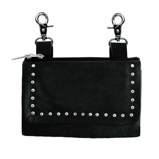 Elevate your riding gear with the Ladies Leather Clip-On Bag from Unik, meticulously crafted from luxurious cowhide leather
