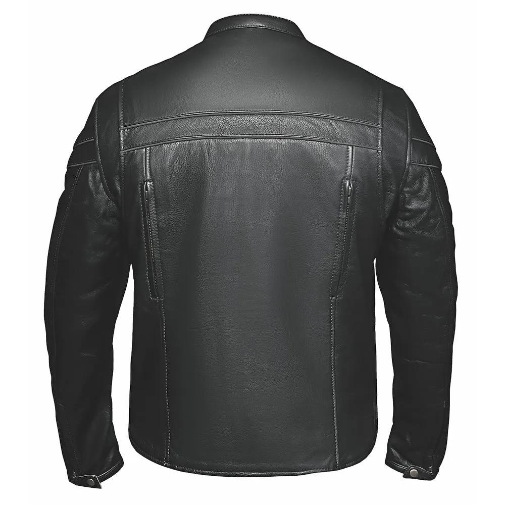 The Men's PREMIUM Leather Jacket by Unik Leather Apparel is a high-quality garment made from durable buffalo leather.
