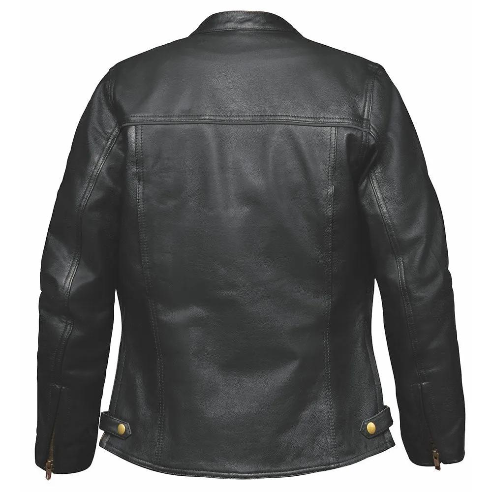 Crafted from goatskin leather in a sleek black color, this jacket combines lightweight construction with functional features, perfect for everyday wear. Step into effortless style and functionality designed to elevate your wardrobe with its lightweight design, practical features, and timeless appeal suitable for various occasions.