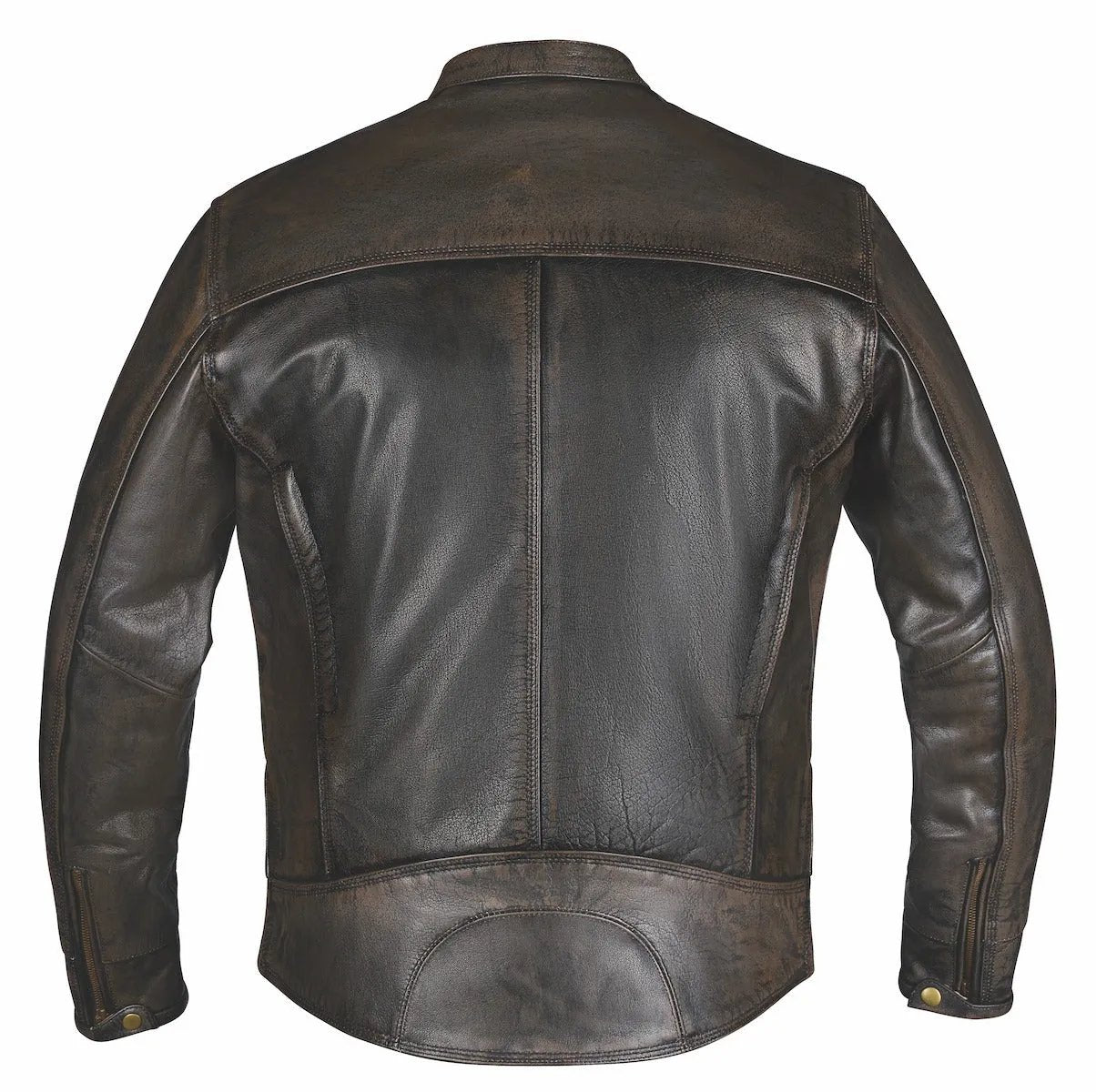 Crafted from durable buffalo leather in a rich brown hue, this jacket combines classic design with functional features, making it an essential piece for any wardrobe