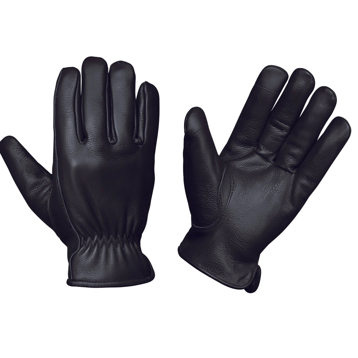 Men's Deerskin Gloves combine luxurious comfort with exceptional durability. Crafted from premium deerskin leather, they offer natural insulation and flexibility for various activities. Featuring reinforced palms and fingertips, as well as an adjustable closure, these gloves provide a secure fit and timeless style.