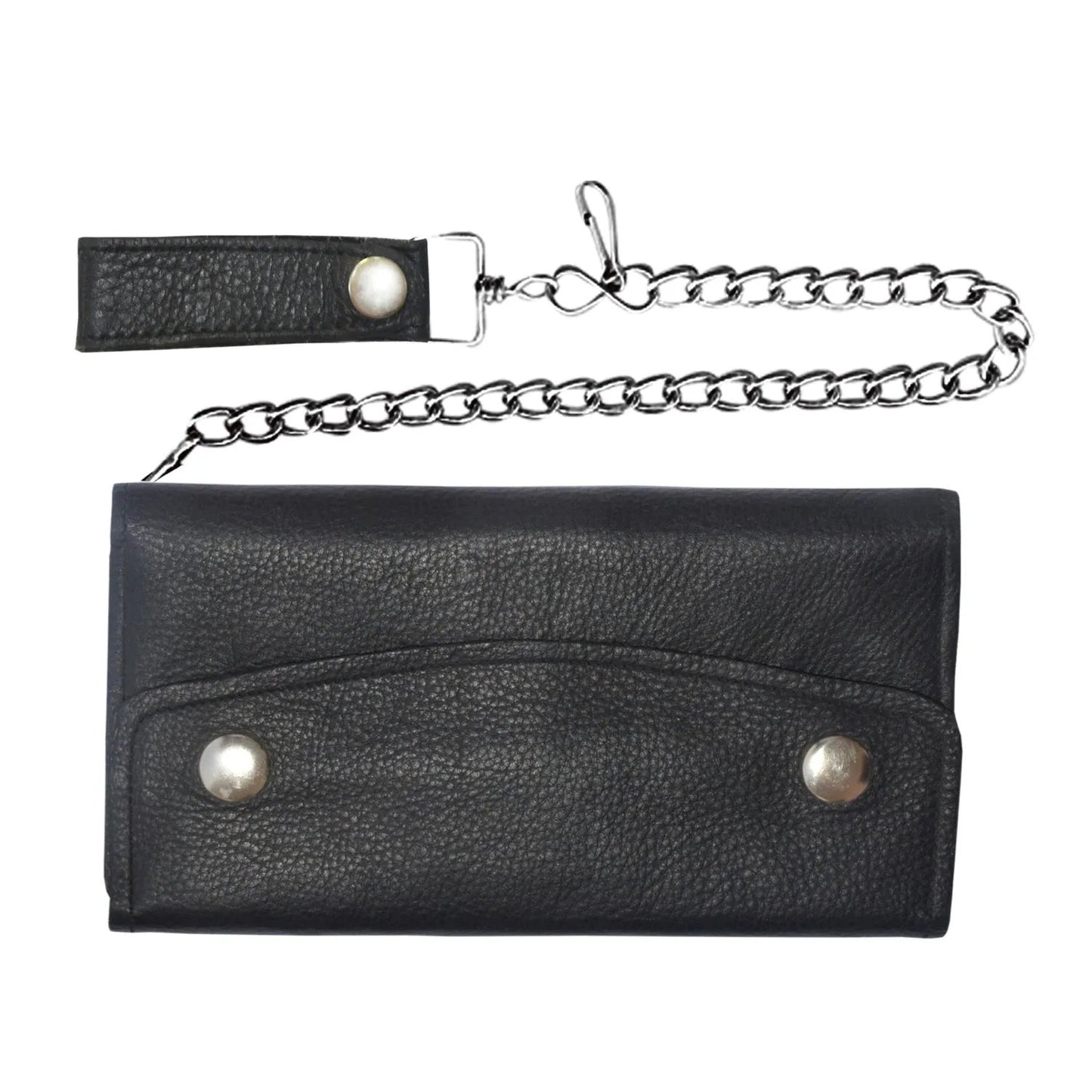 Crafted from premium leather, these wallets feature a chain attachment that adds a bold statement while securing your essentials. Ideal for motorcycle riders and enthusiasts, they offer multiple compartments for cards, cash, and coins, ensuring practicality on the go.