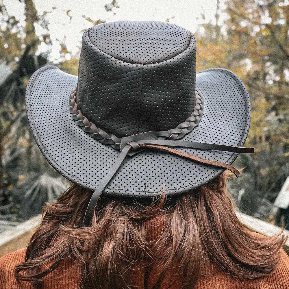 Embrace rugged elegance with the Men's Premium Cowhide Leather Cowboy Hat, designed to combine classic Western style with modern craftsmanship
