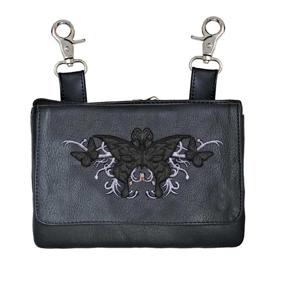 Elevate your riding gear with the Ladies Leather Clip-On Bag from Unik, meticulously crafted from luxurious cowhide leather.