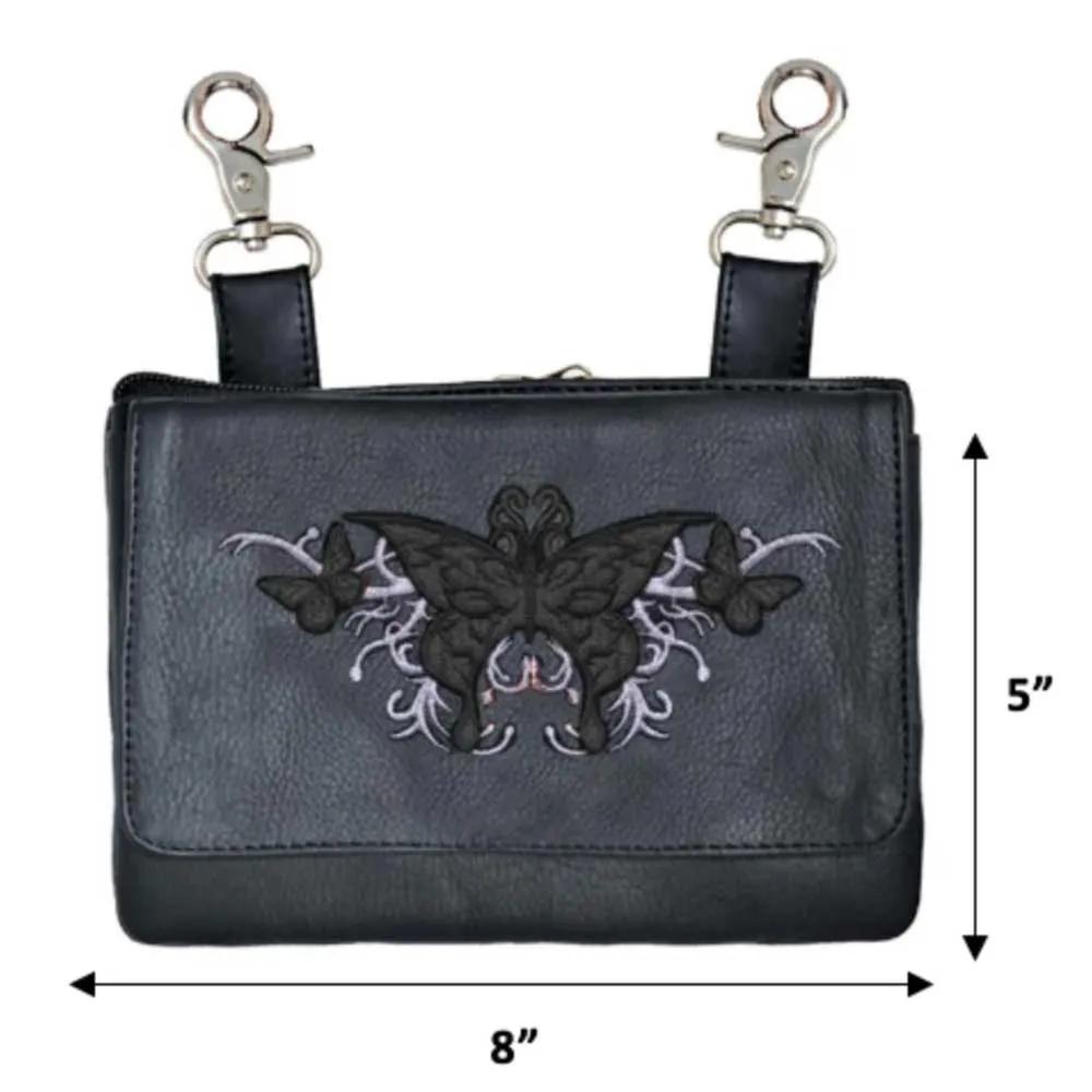 Elevate your riding gear with the Ladies Leather Clip-On Bag from Unik, meticulously crafted from luxurious cowhide leather.
