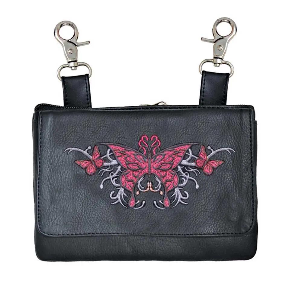 Elevate your riding gear with the Ladies Leather Clip-On Bag from Unik, meticulously crafted from luxurious cowhide leather