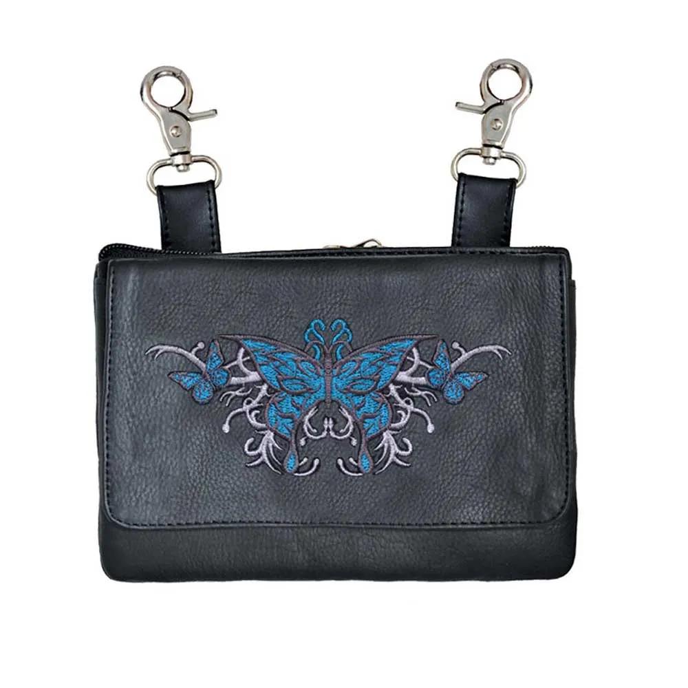 Elevate your riding gear with the Ladies Leather Clip-On Bag from Unik, meticulously crafted from luxurious cowhide leather.