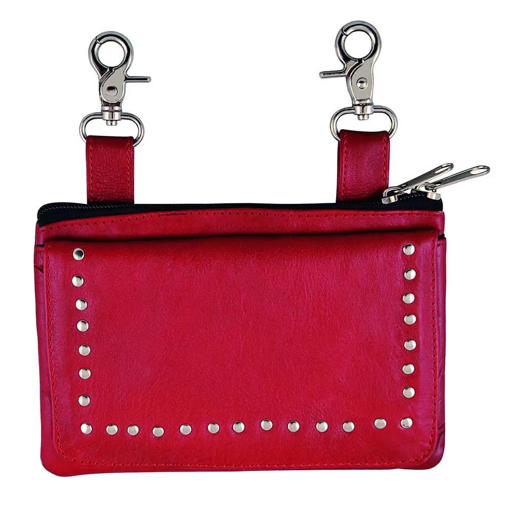 Elevate your riding gear with the Ladies Leather Clip-On Bag from Unik, meticulously crafted from luxurious cowhide leather.