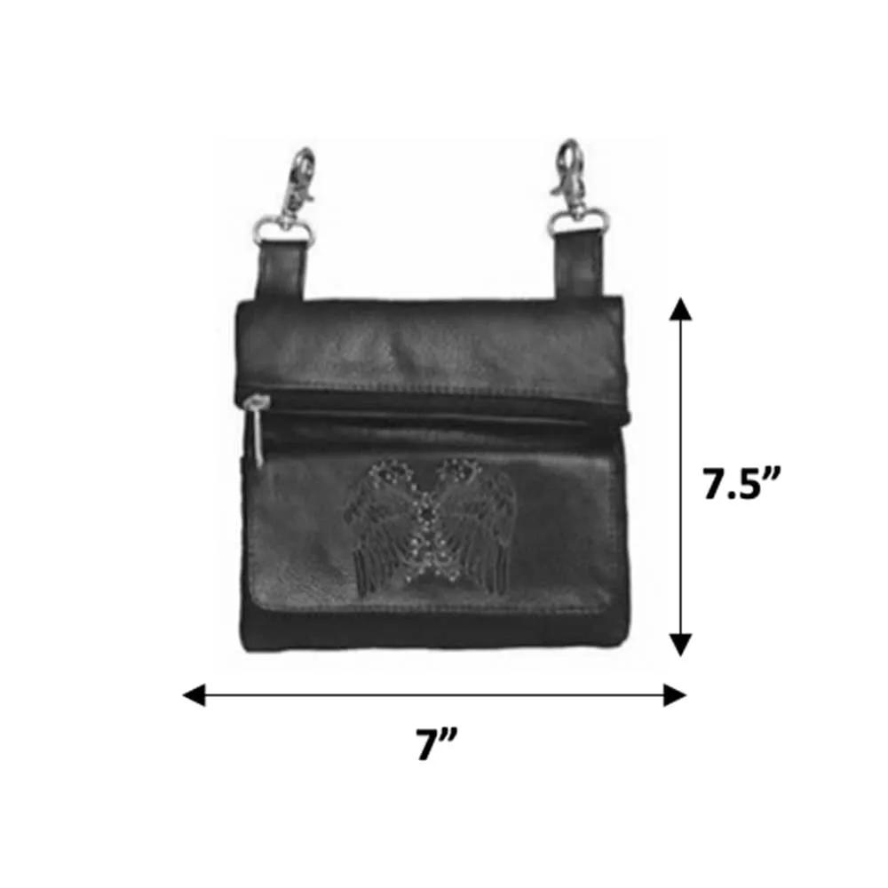 Elevate your riding gear with the Ladies Leather Clip-On Bag from Unik, meticulously crafted from luxurious cowhide leather.