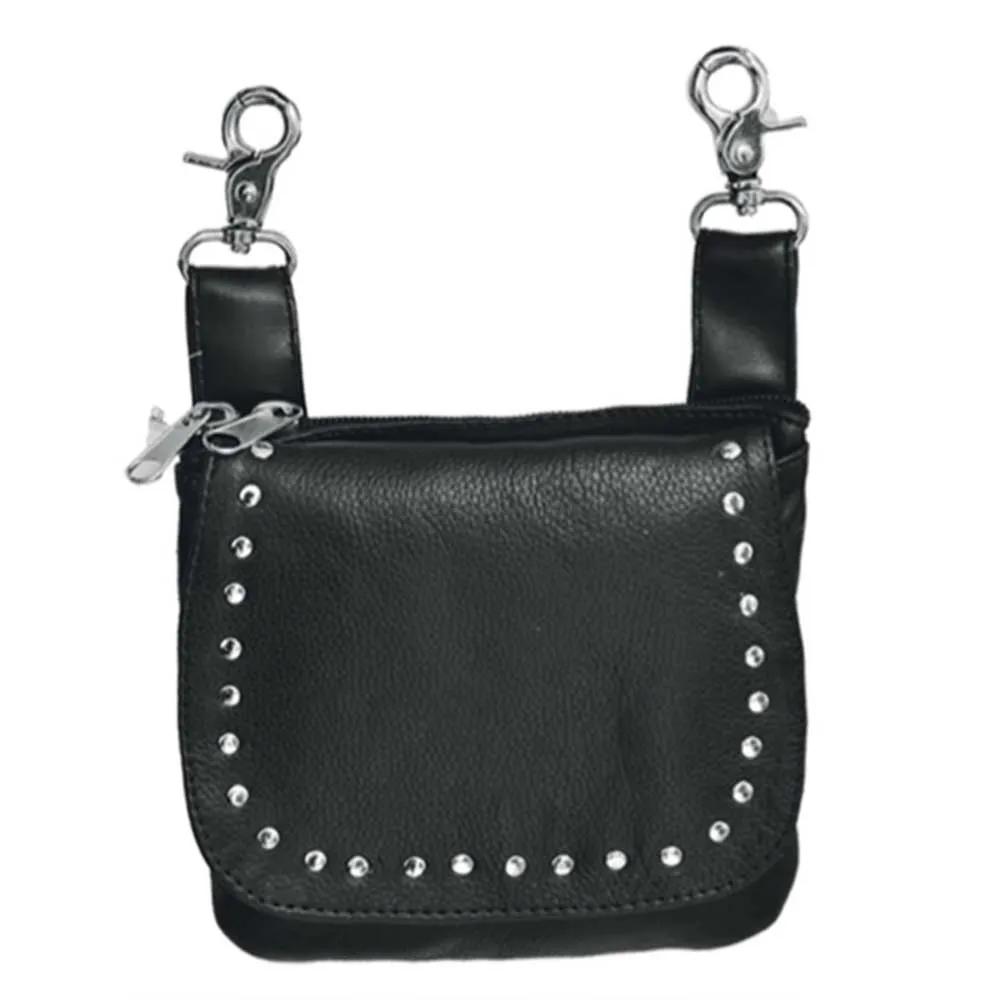 Elevate your riding gear with the Ladies Leather Clip-On Bag from Unik, meticulously crafted from luxurious cowhide leather.