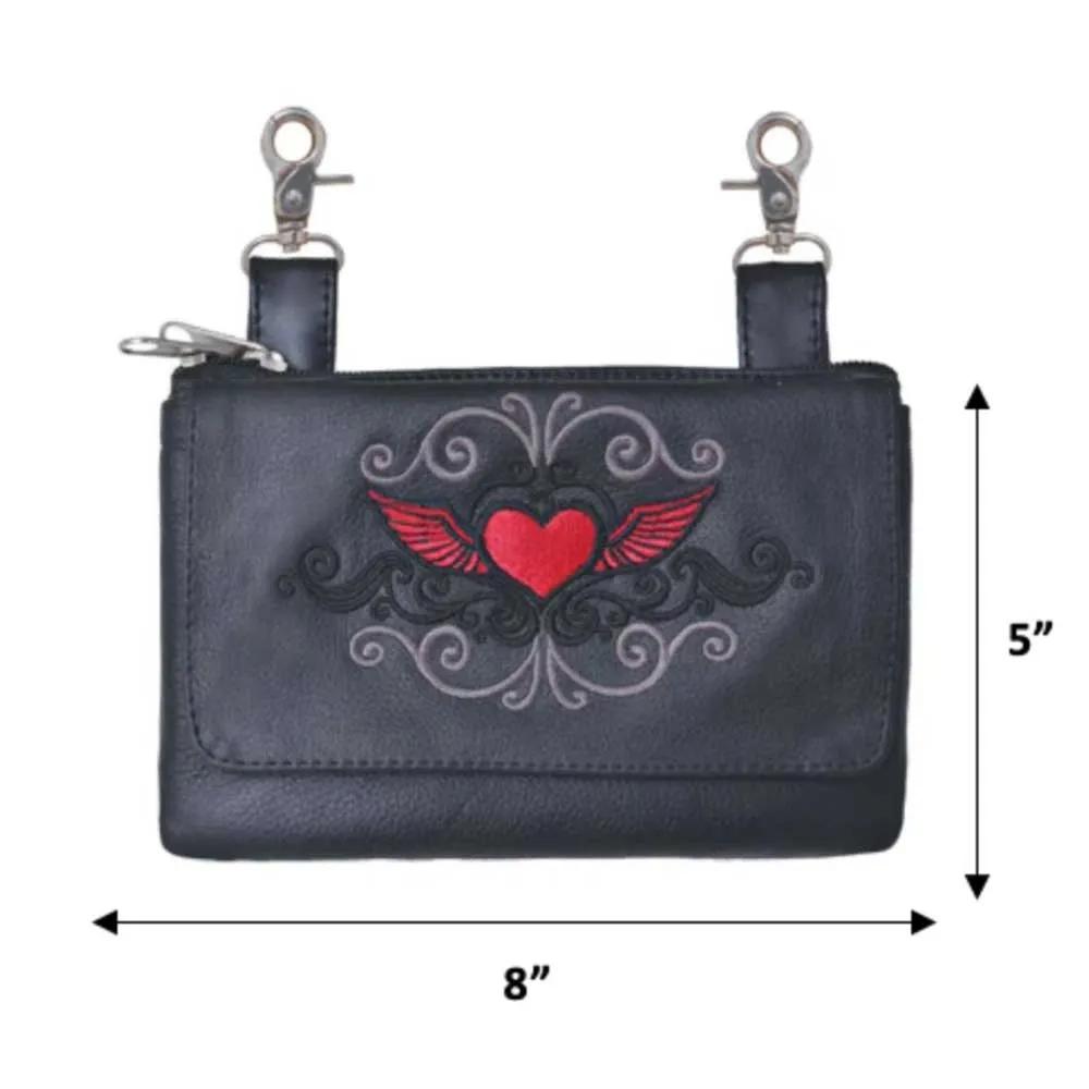 Elevate your riding gear with the Ladies Leather Clip-On Bag from Unik, meticulously crafted from luxurious cowhide leather