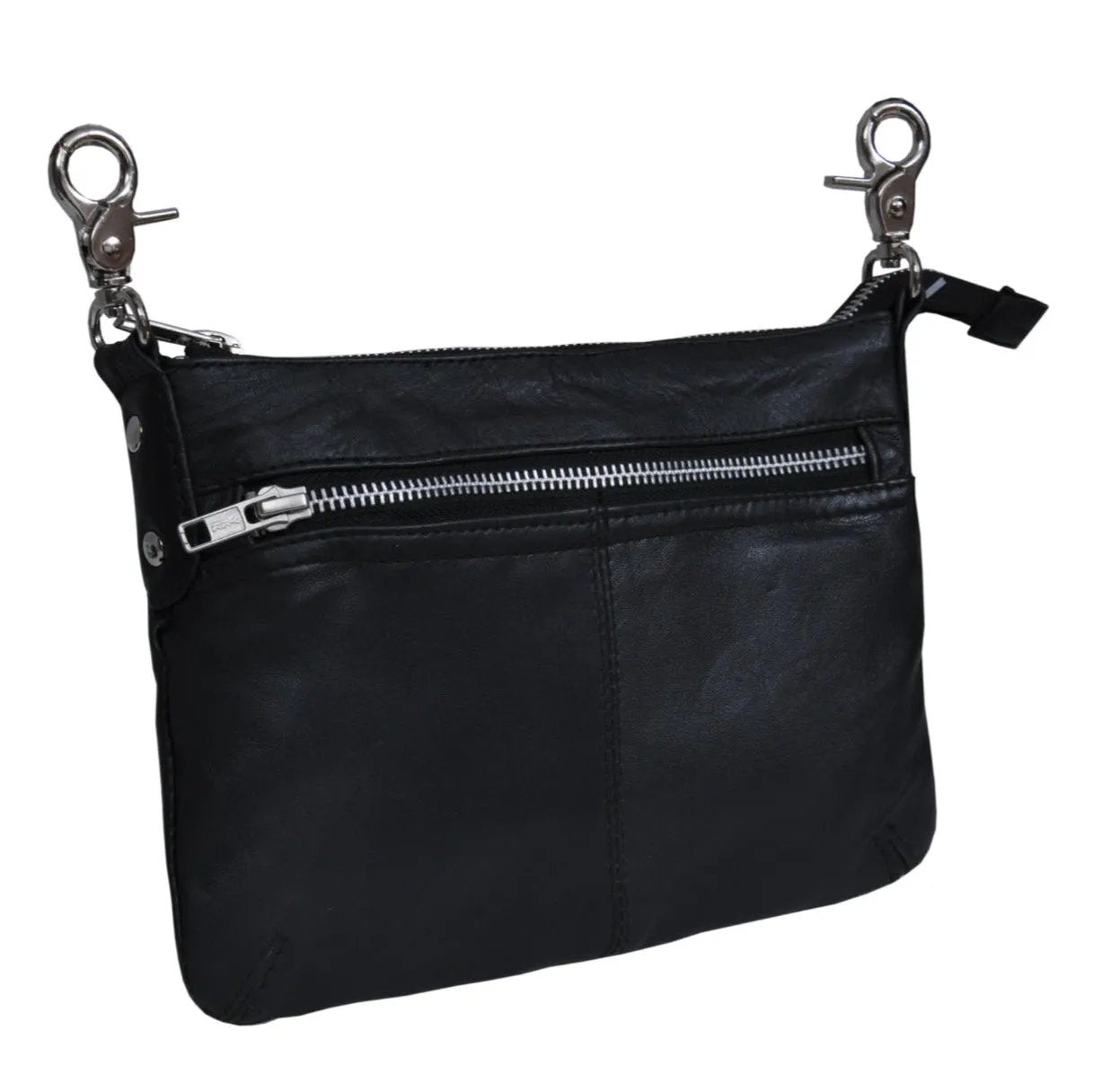 Elevate your riding gear with the Ladies Leather Clip-On Bag from Unik, meticulously crafted from luxurious cowhide leather.