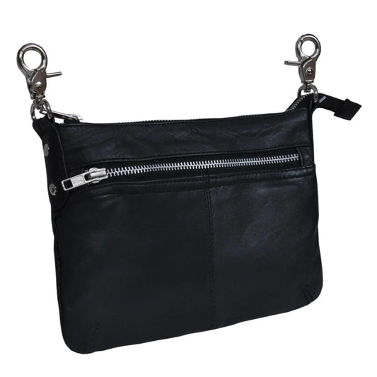 Elevate your riding gear with the Ladies Leather Clip-On Bag from Unik, meticulously crafted from luxurious cowhide leather.