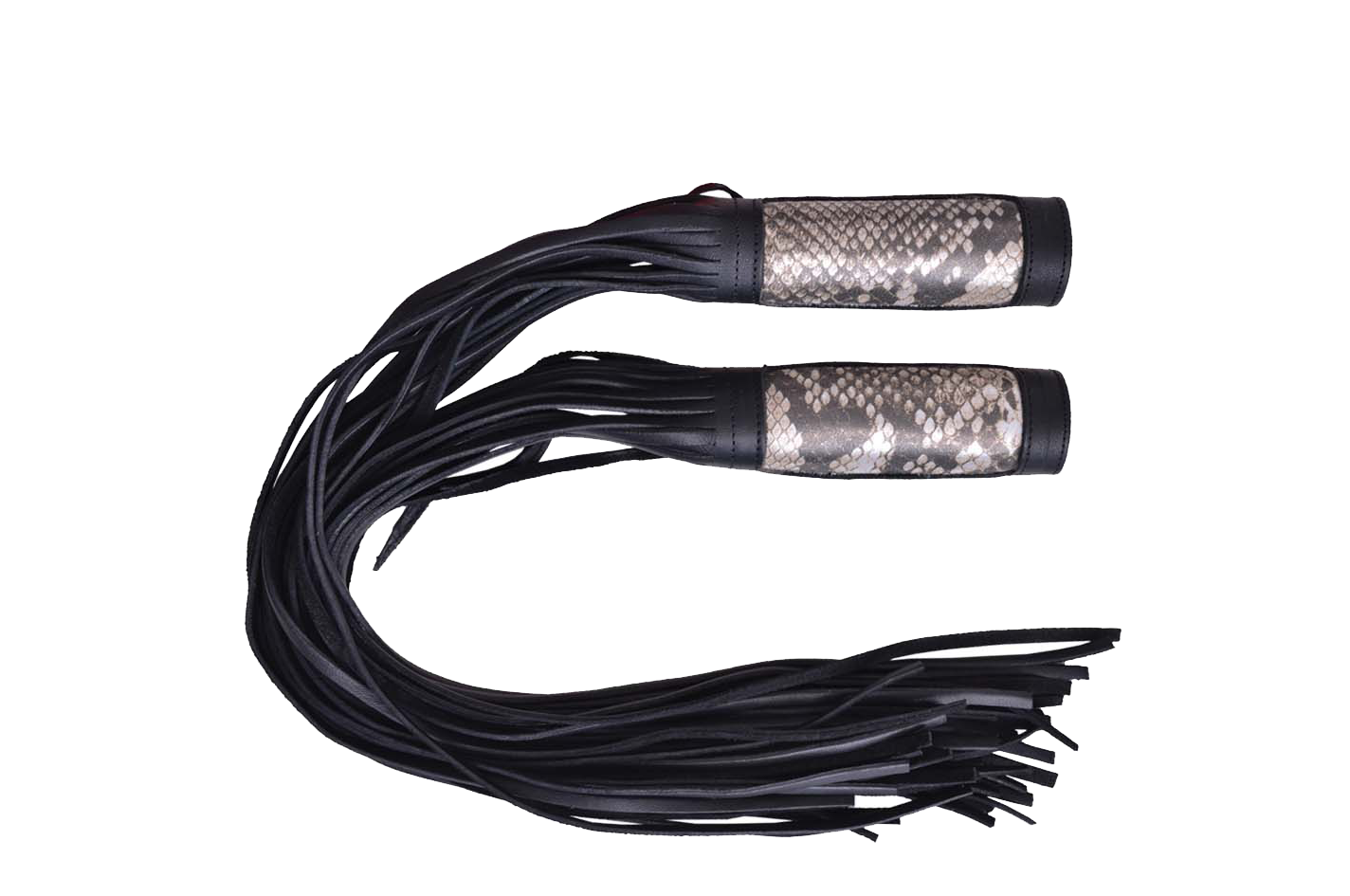 Black leather grips