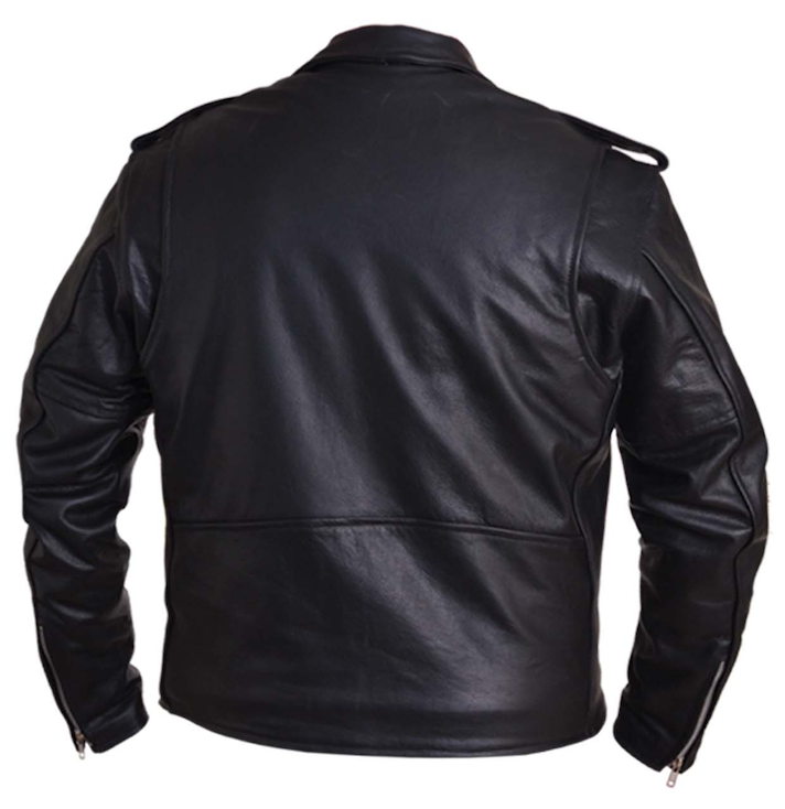 Black leather jacket for big guys