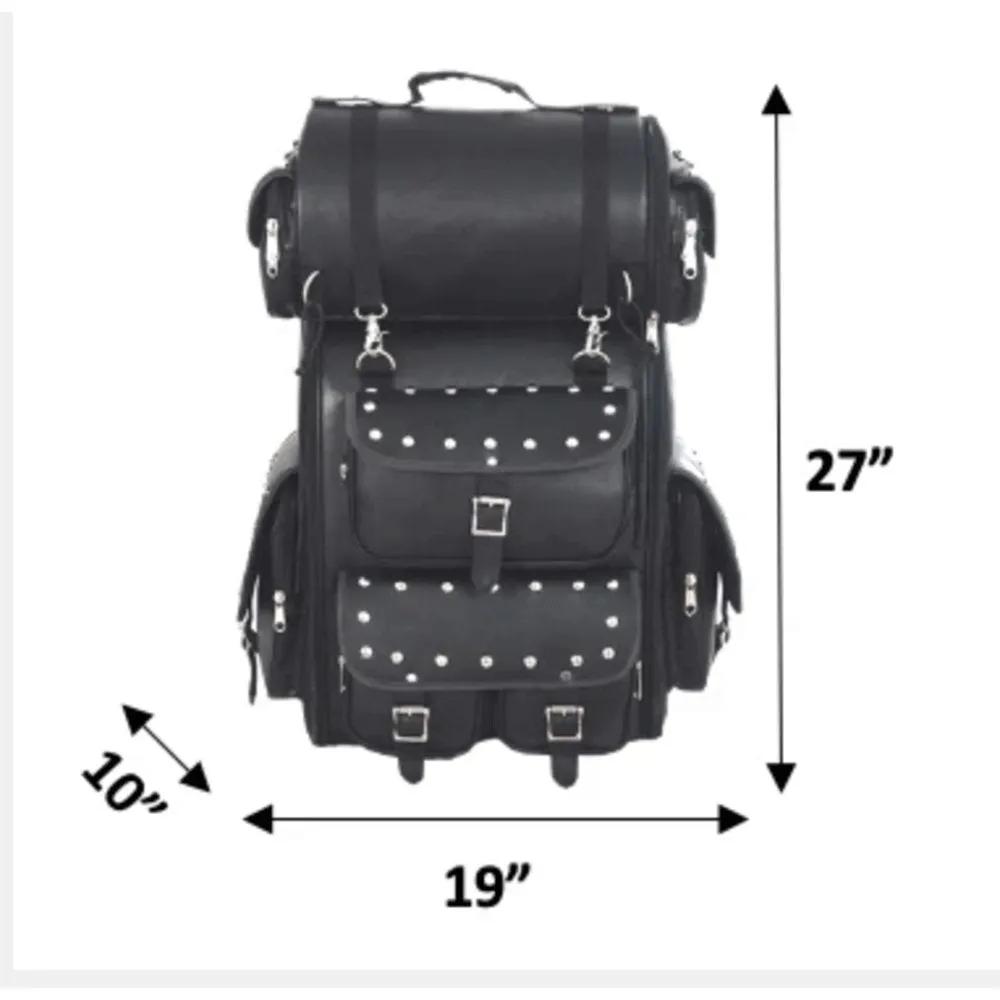 Black studded backpack