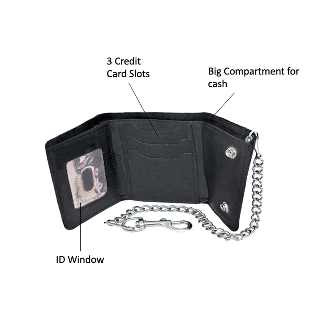 wallet with big pocket and chain