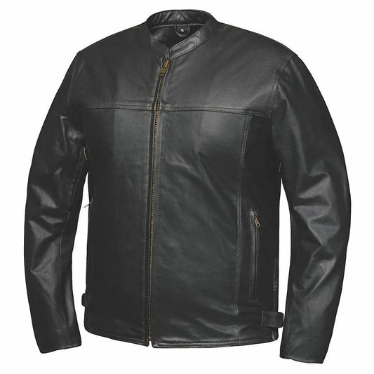Leather Jacket by Unik Lightweight Premium. Made from supple goatskin leather and featuring a sleek black design, this jacket blends lightweight construction with premium functionality.