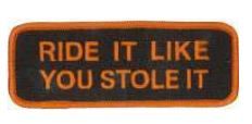 riders embroidery patch