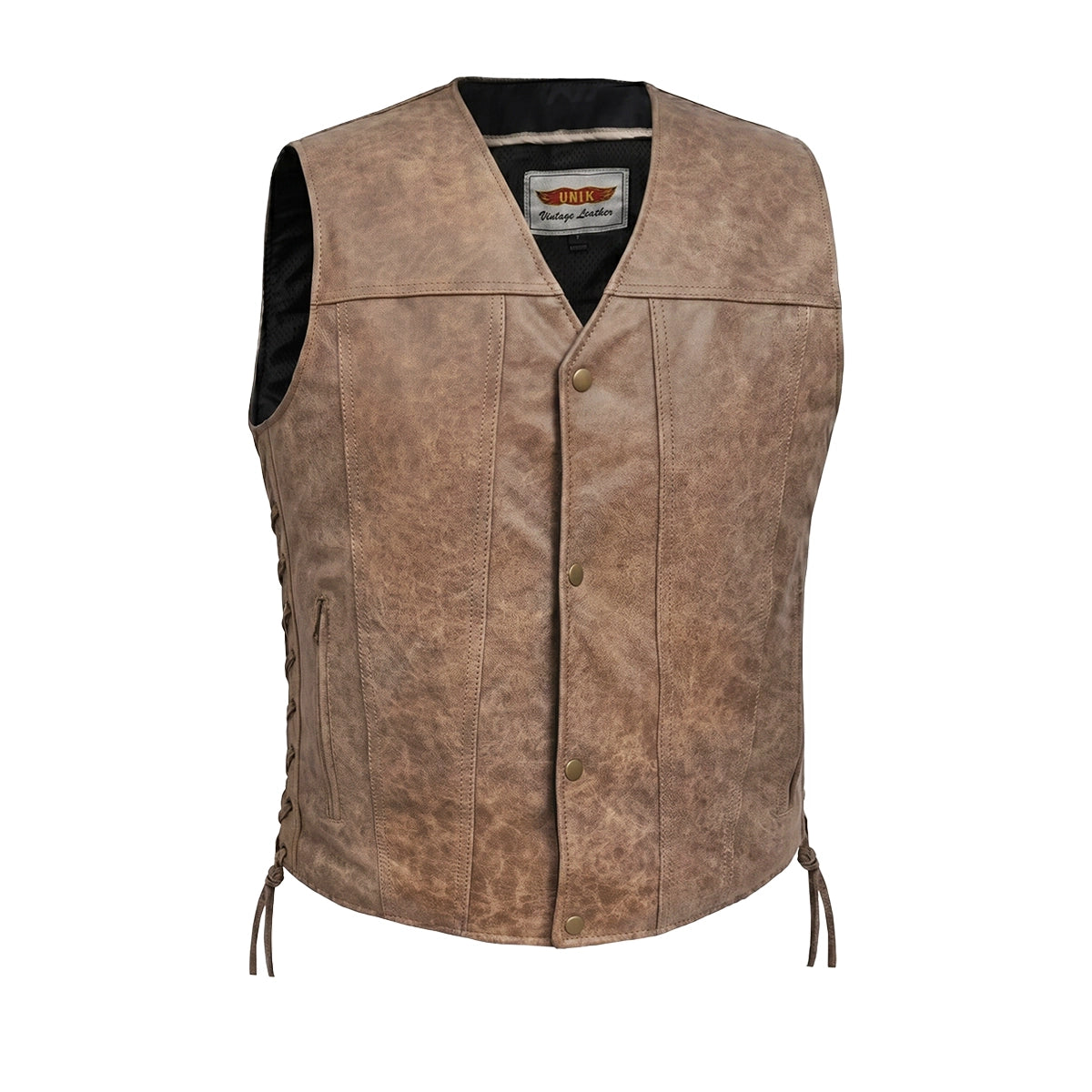 Arizona – Men’s Premium Leather Motorcycle Vest