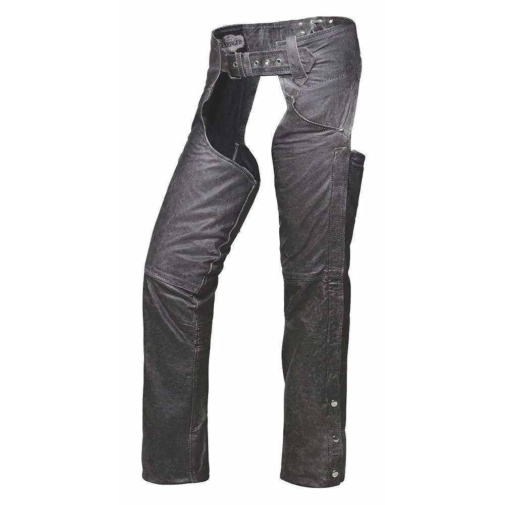 Ladies Premium Lambskin Leather Chaps - Gravel