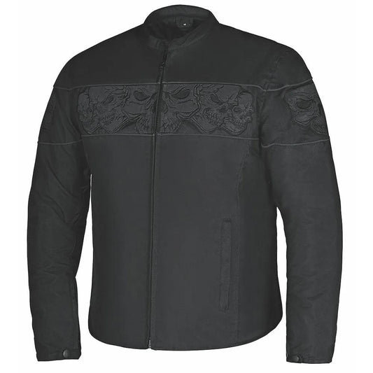 3626.00 - Mens Textile Skull Jacket - Unik International Inc