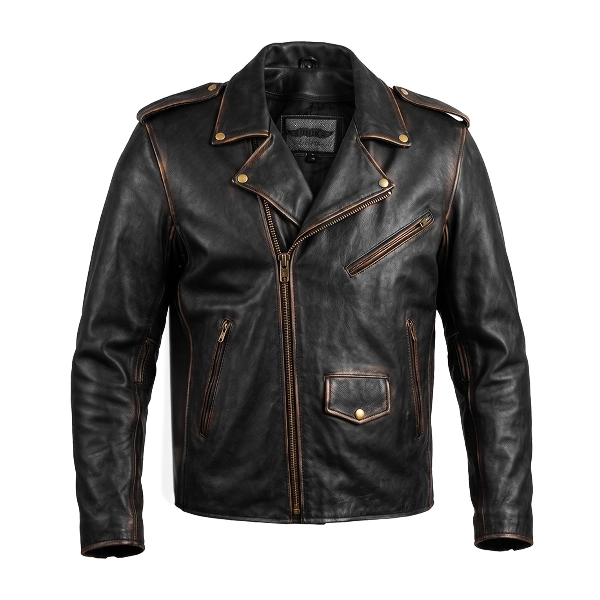 Osbourne - Mens Brown Motorcycle Leather Jacket