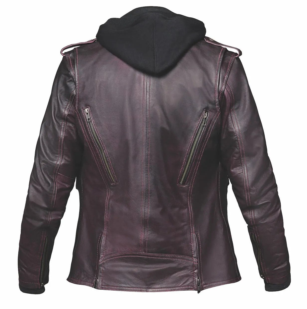 Discover the perfect blend of style and functionality with the Style # 6841.17 Ladies Premium (Yomi) Vented Hoody Jacket by Derringer Leather.