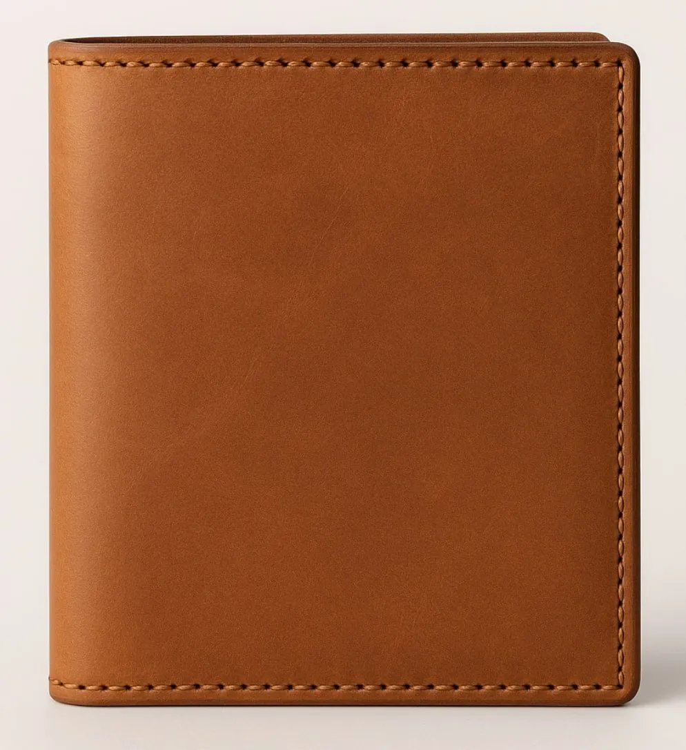 Men’s premium brown leather wallet with multiple card slots, an ID window, and a spacious bill compartment in a sleek, elegant design