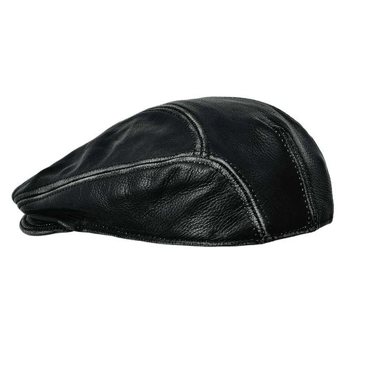 Discover timeless sophistication with the Ascot Cap for men, crafted from premium cowhide leather—a stylish fusion of vintage charm and modern flair