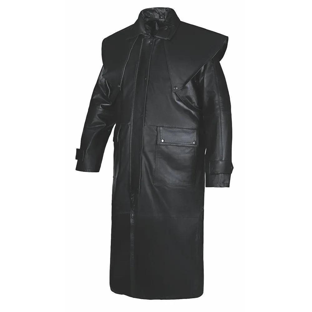 mens leather duster